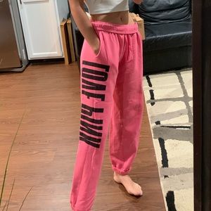 Pink sweatpants